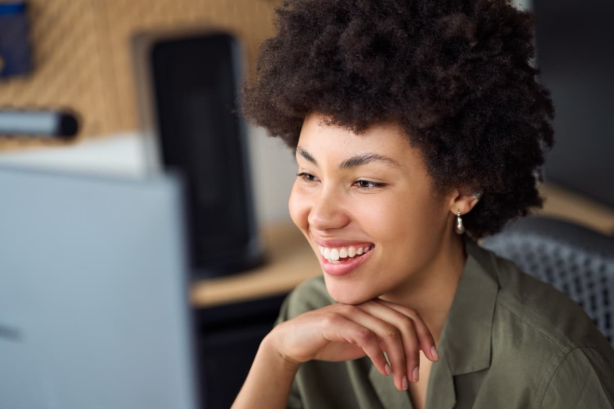 Communications professional managing social media